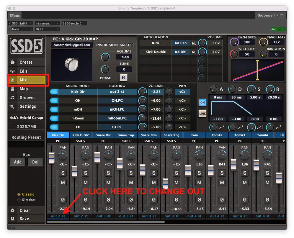 Multi Output in Digital Performer with SSD5 – Steven Slate Drums